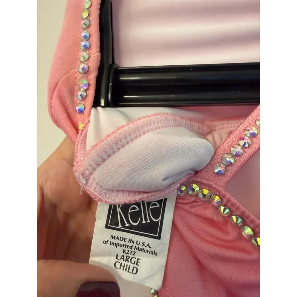 Kelle solo dance costume pink custom maxi slip dress leotard IN MY MIND 8428 LC